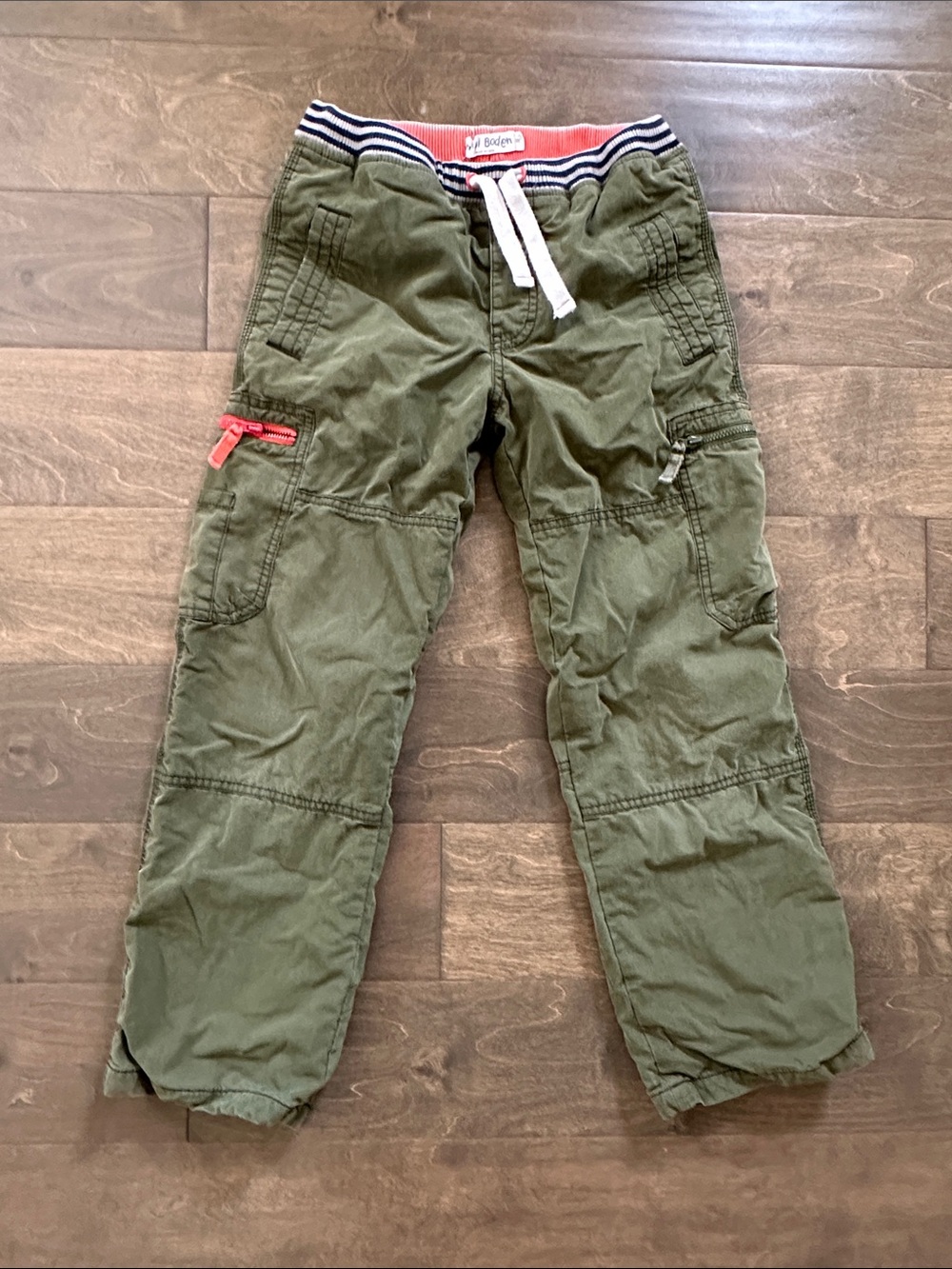 MiniBoden Green Cargo Pants, Size 10Y.
